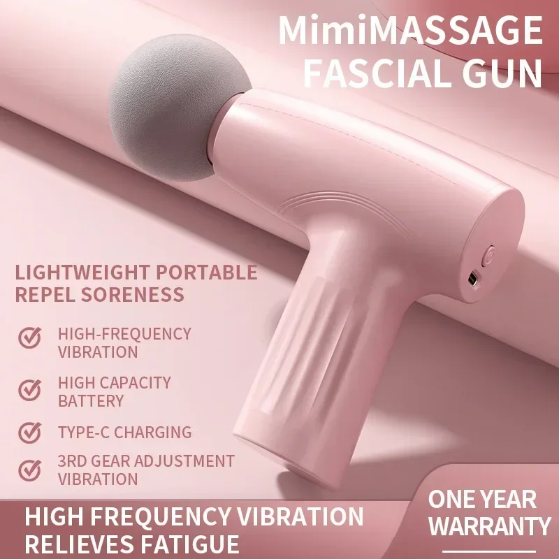 Мини-розовый массажный пистоле – обзор и цена Massage Gun